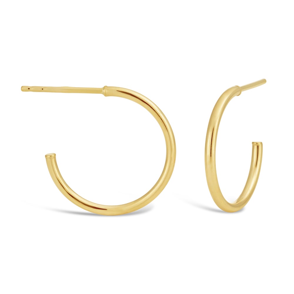 gold hoop stud earrings