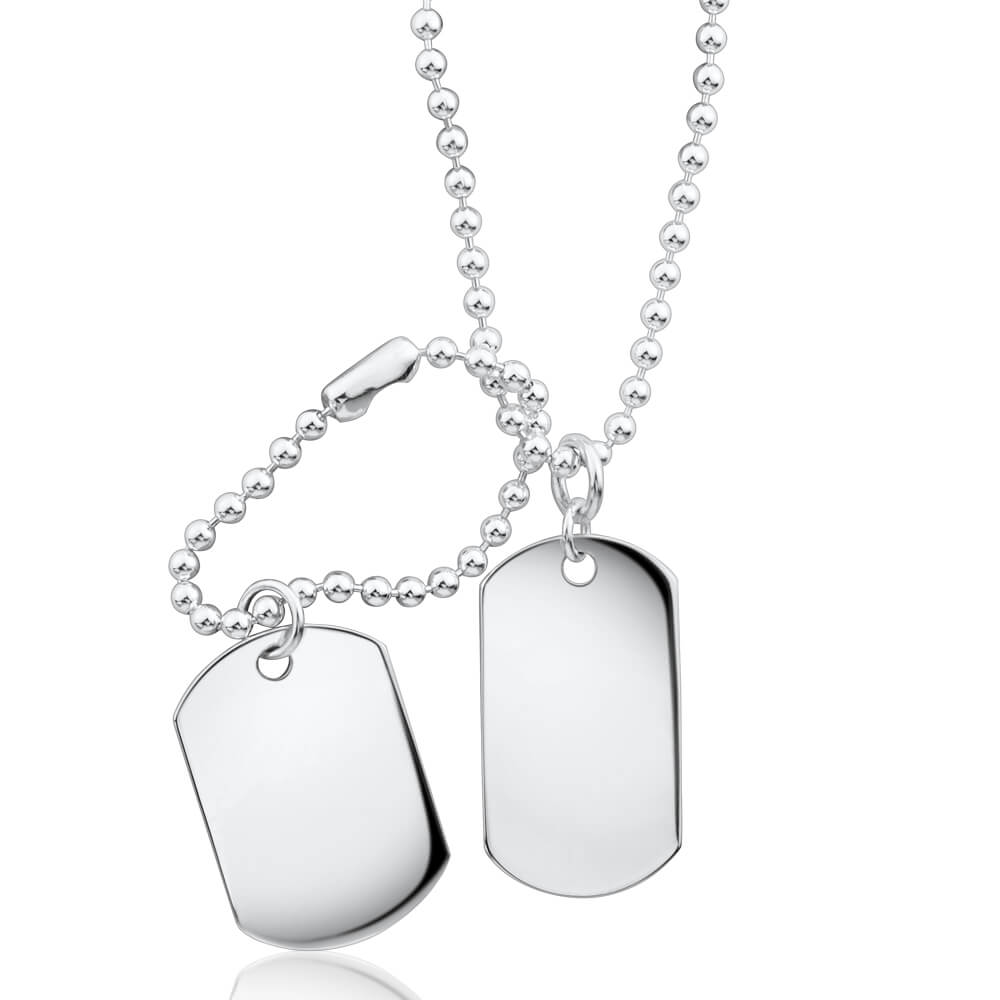 dog tag sterling silver necklace