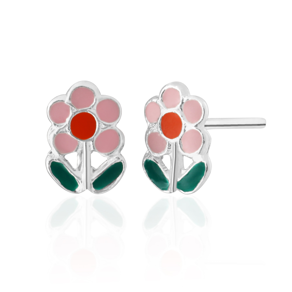 coloured stud earrings