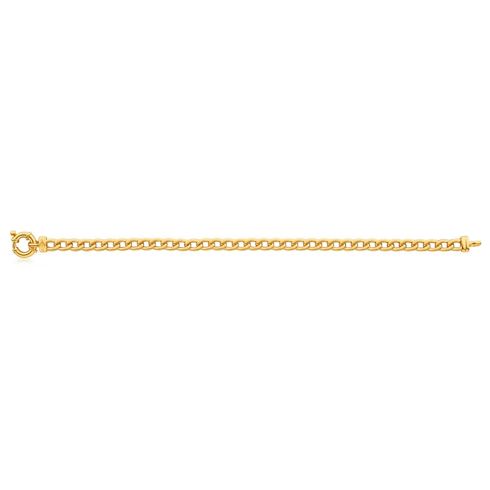 9ct Yellow Gold Copper Filled 19cm Curb Bracelet 150Gauge