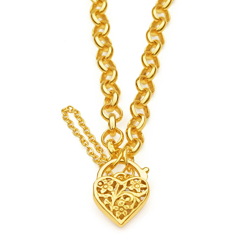 9ct Alluring Yellow Gold Copper Filled Belcher Bracelet