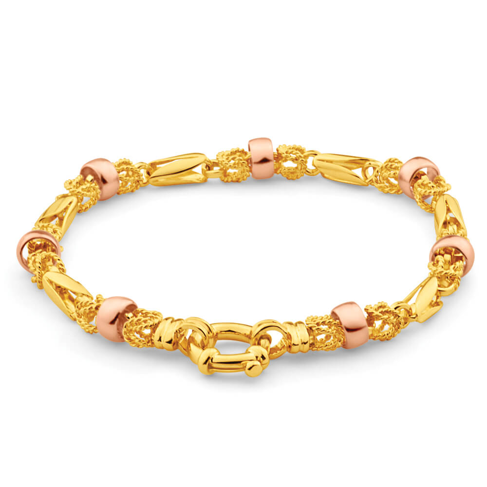 9ct Yellow Gold & Rose Gold Fancy Bracelet