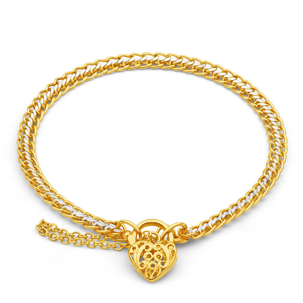 9ct Yellow Gold Copper Filled Fancy Bracelet