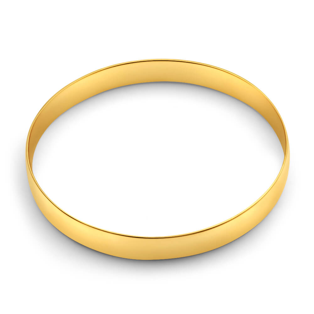 9ct Yellow Gold SOLID 8mm Bangle