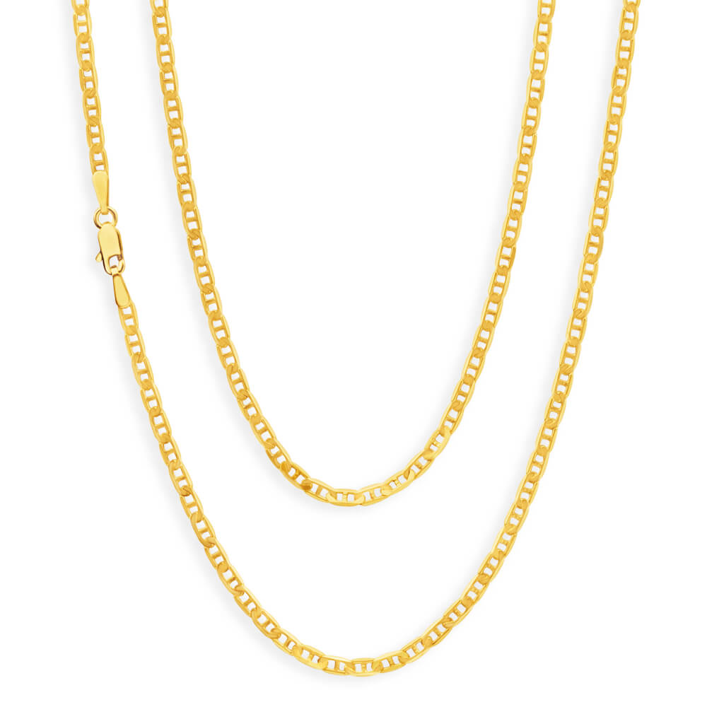 9ct Yellow Gold Dazzling Anchor Chain