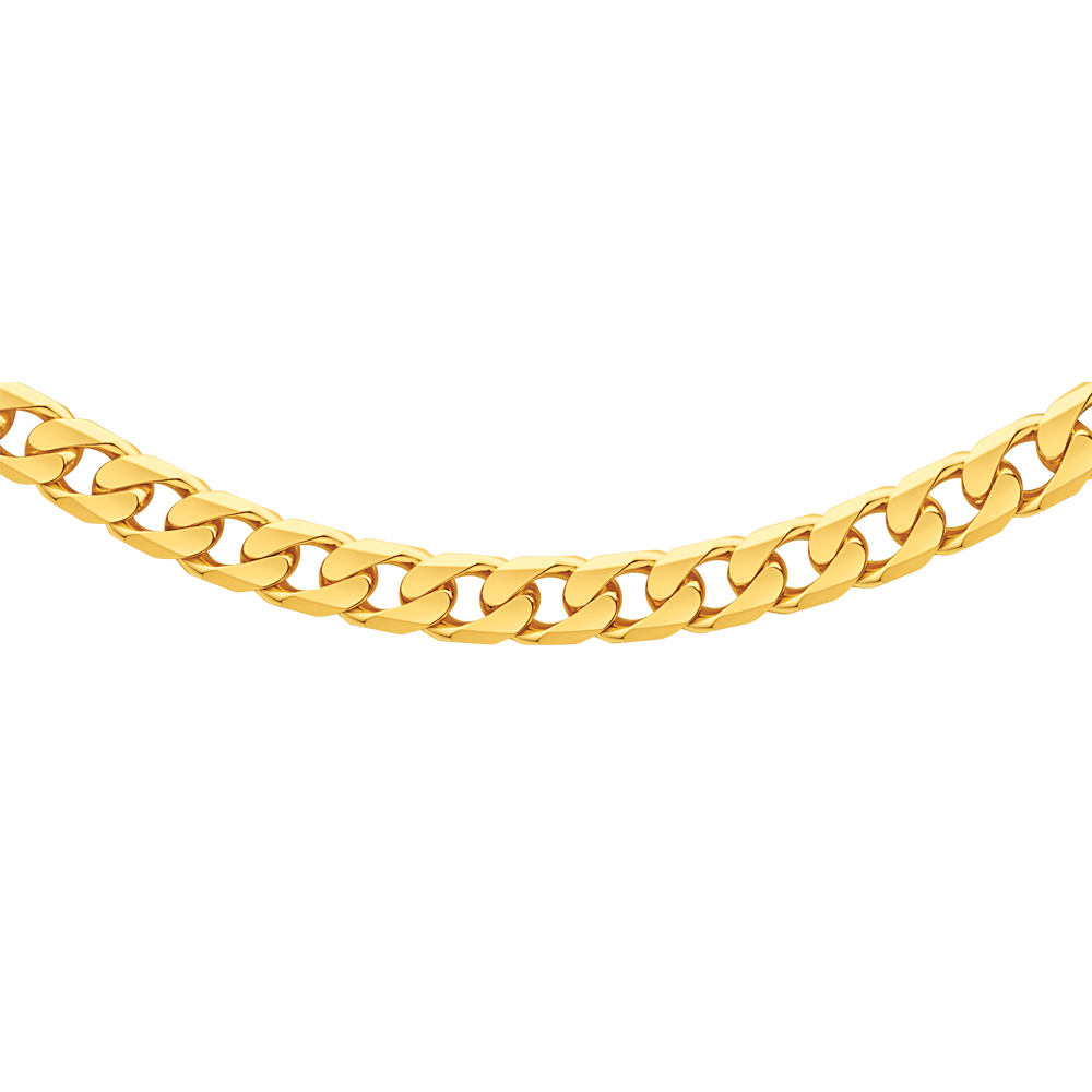 9ct yellow gold SOLID 22cm 400gauge bracelet (10254019 ...