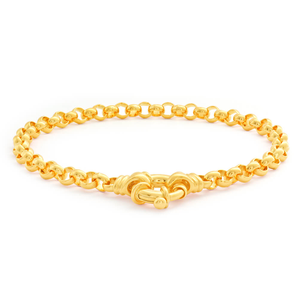 9ct Yellow Gold Dazzling Belcher Bracelet (10254354) - Jewellery ...