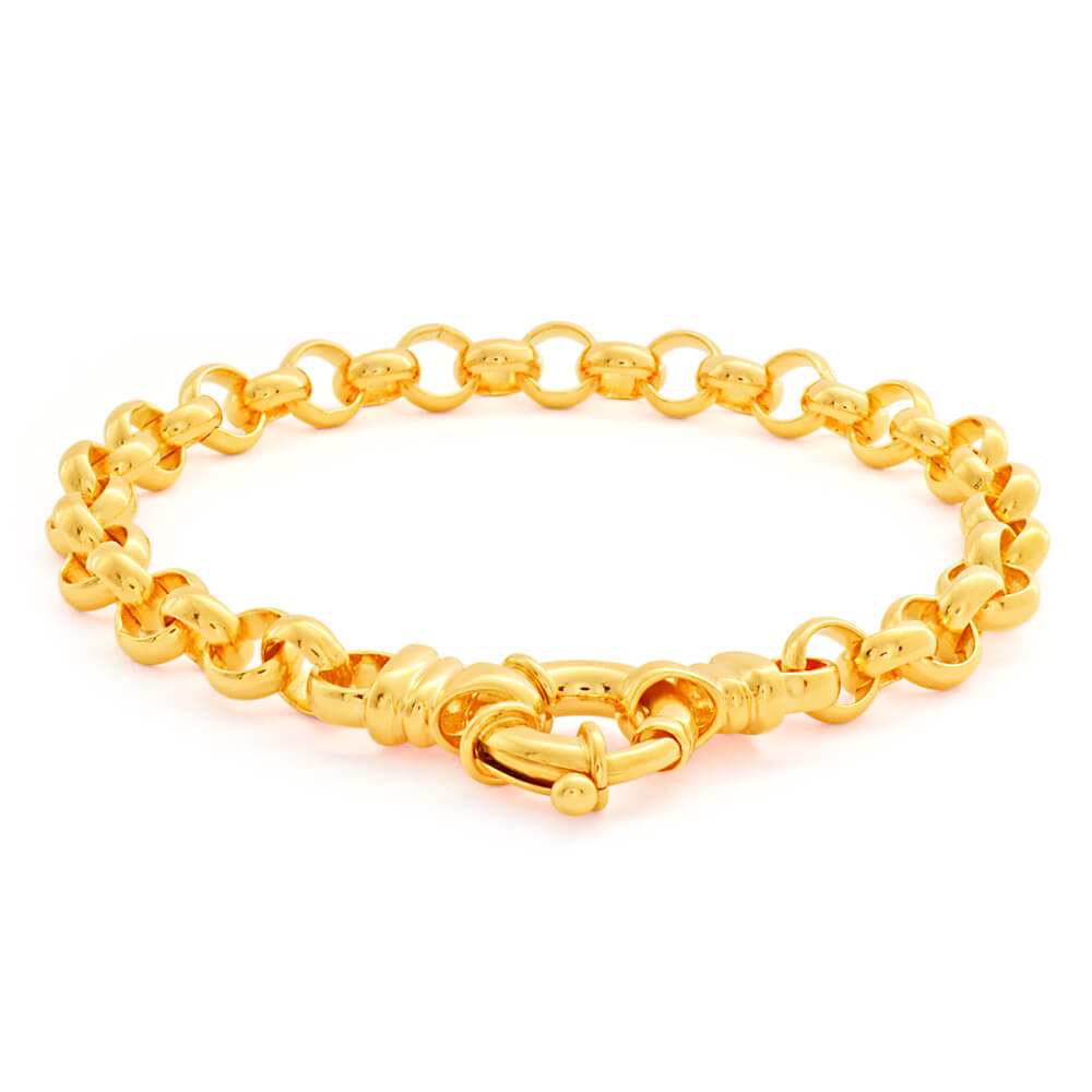 9ct Alluring Yellow Gold Belcher Bracelet (10254356) - Jewellery ...