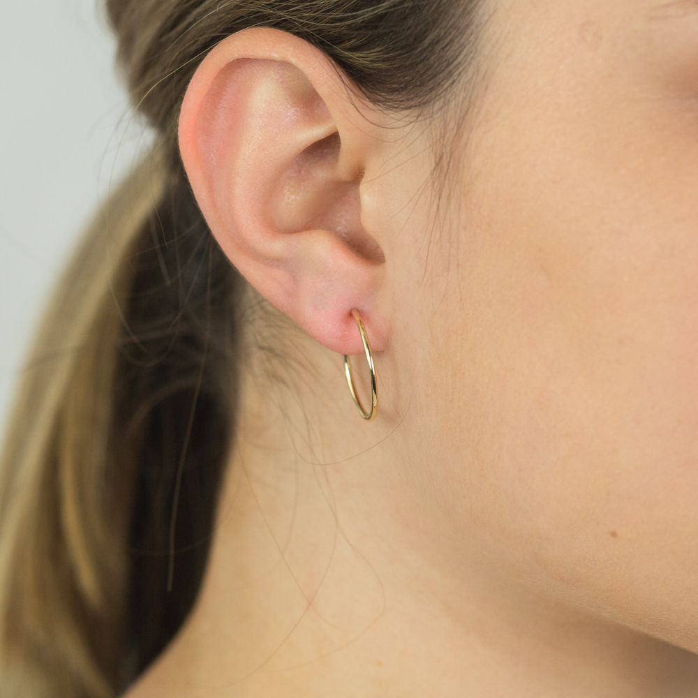 Ct gold sleeper earrings