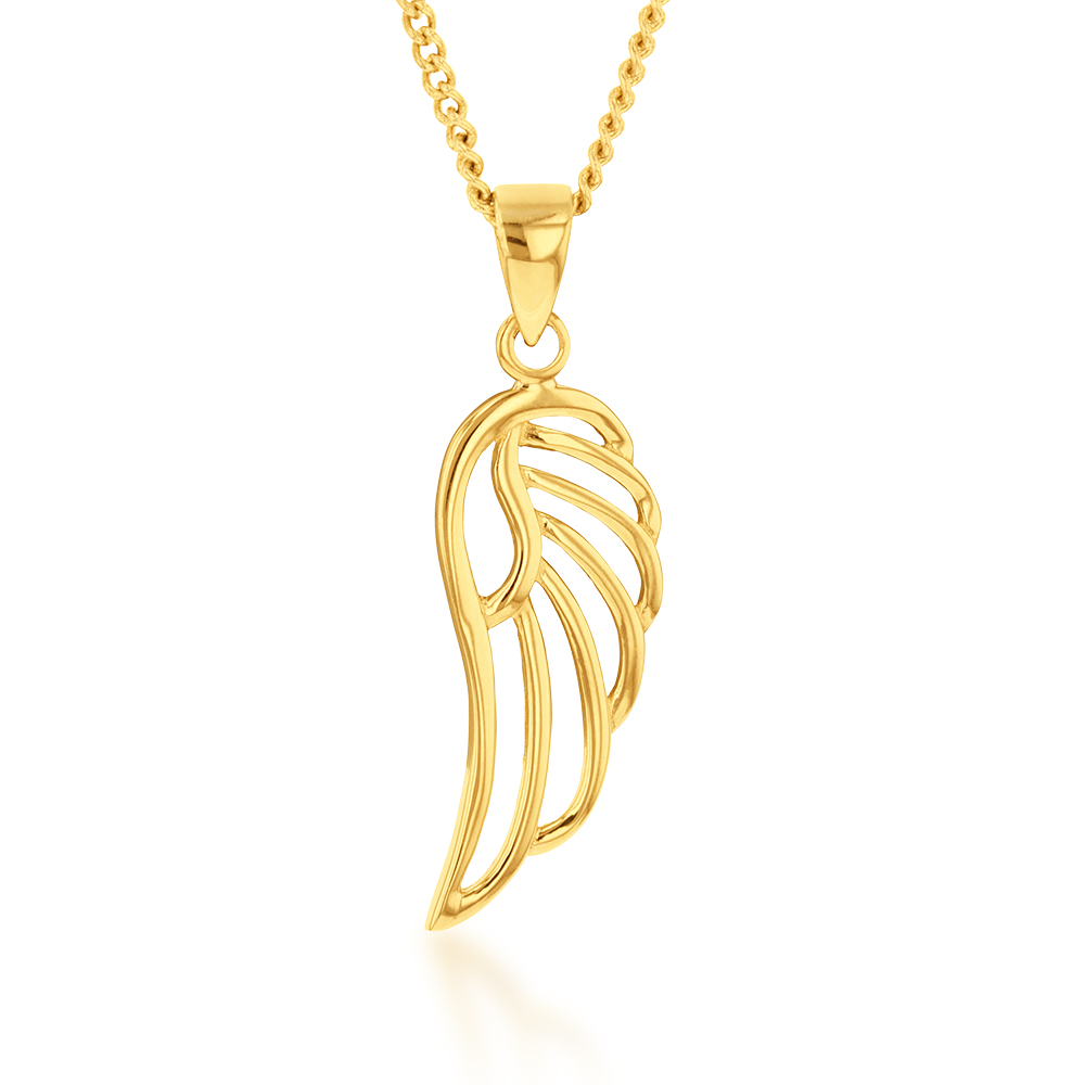 BRAND NEW MEN'S Simple Gold Angel Wing Necklace FREE Shipping in AU