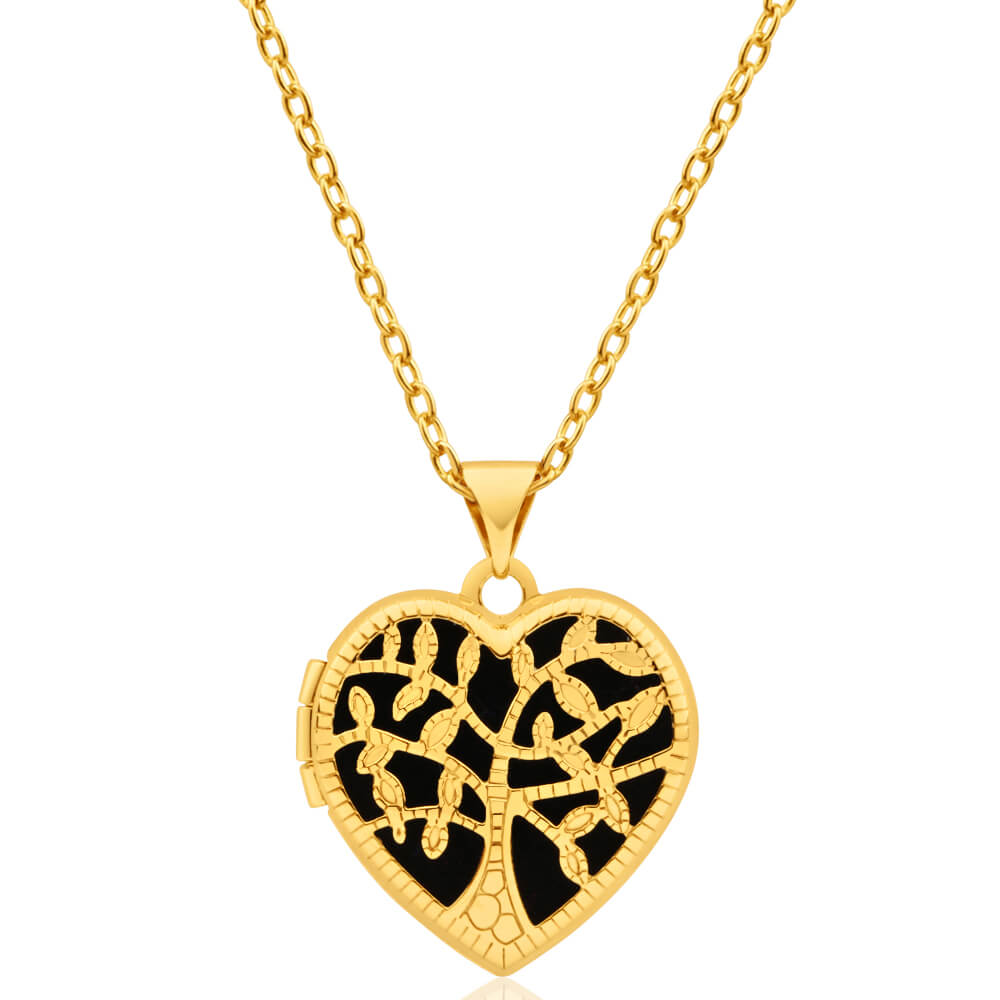 Diamond Heart Family Tree Of Life Pendant Necklace 14k Rose Gold