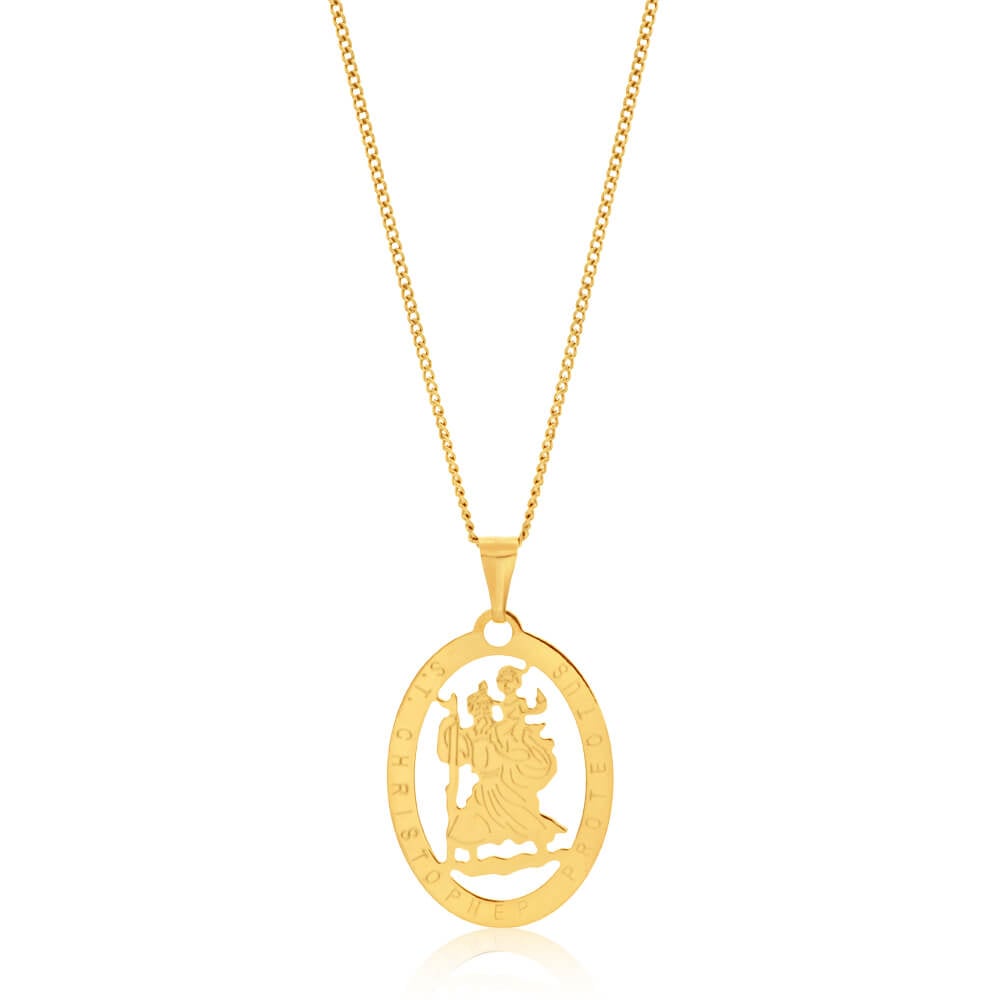 9ct Yellow Gold Silver Filled Christopher Pendant