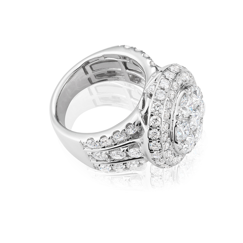 14ct White Gold 3 Ring Bridal Set With 7.00 Carats of White Diamonds