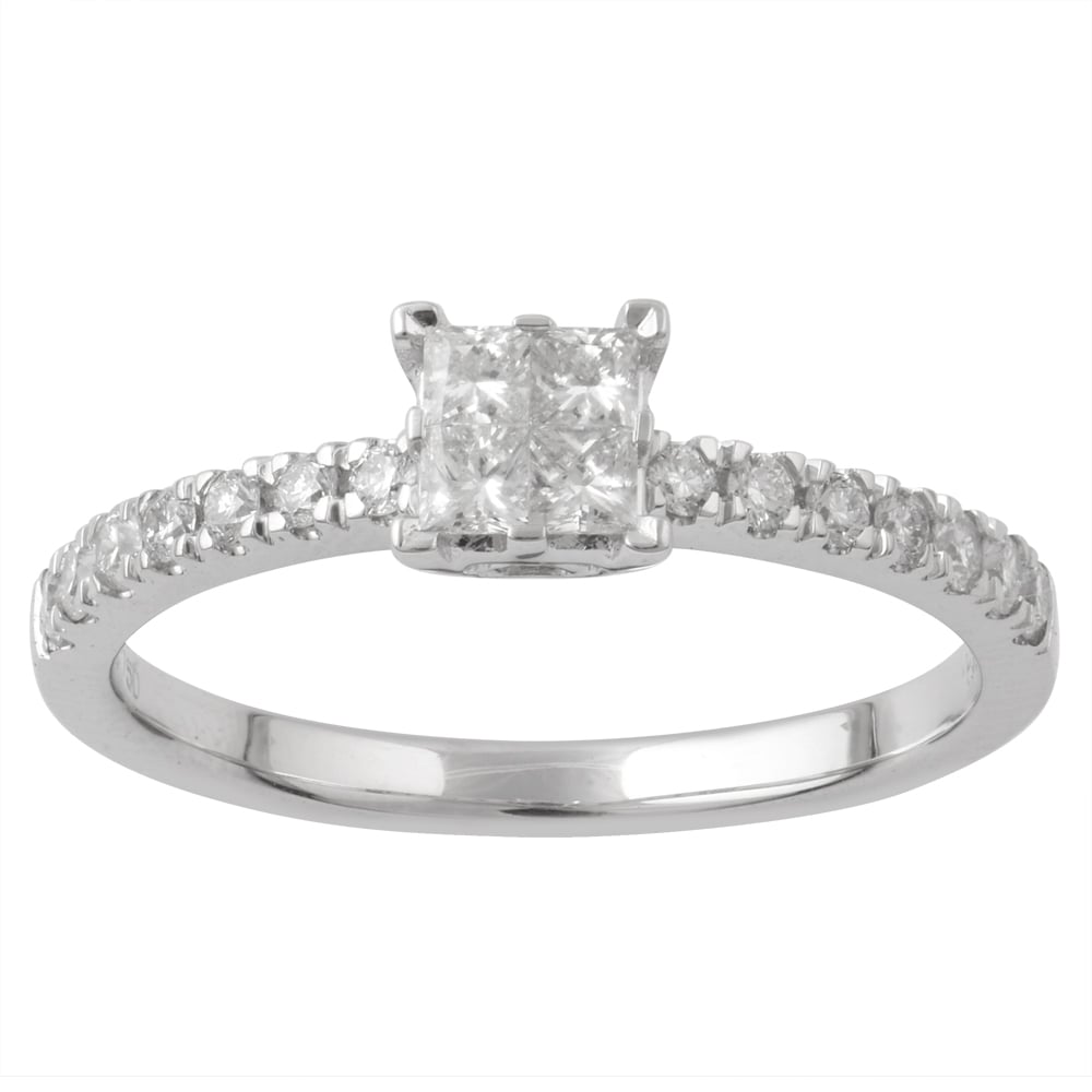 SEAMLESS LOVE 9ct White Gold Dress Ring with 1/2 Carat of Diamonds