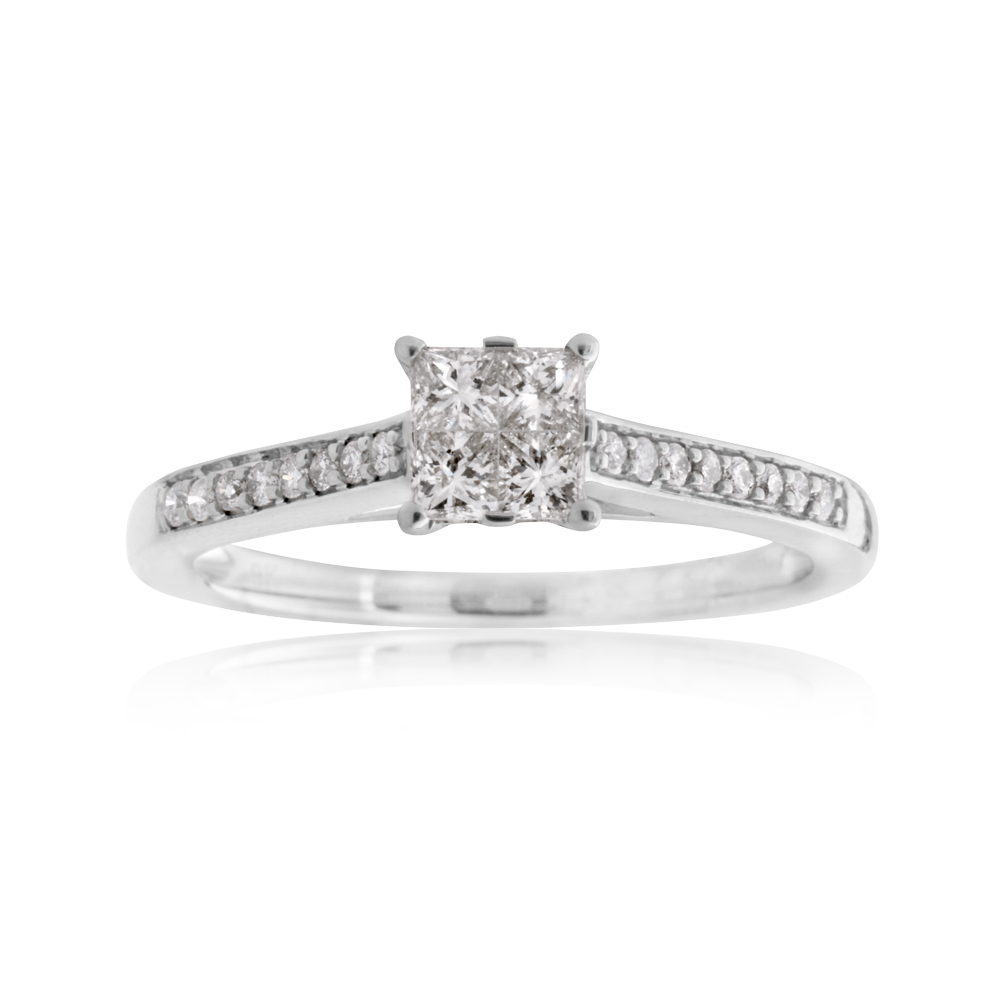 SEAMLESS LOVE 9ct White Gold Dress Ring with 1/3 Carat of Diamonds