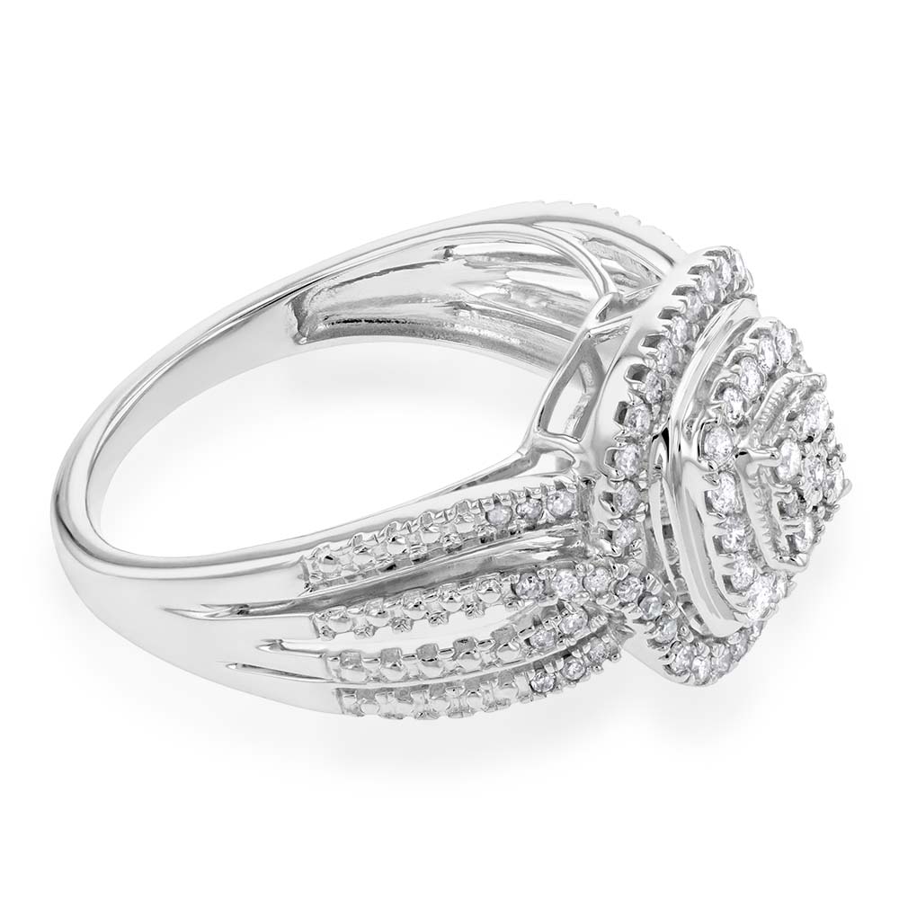 10ct White Gold 45PT Diamond Dress Ring