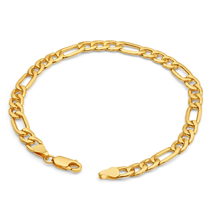 9ct Yellow Gold-filled 21cm Figaro Bracelet