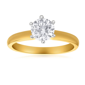Solitaire Diamond Engagement Ring in 18ct Gold (TW=1CT)