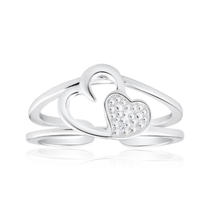 Sterling Silver Cubic Zirconia Toe Ring