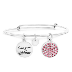 Stainless Steel Charm Bangle 63mm
