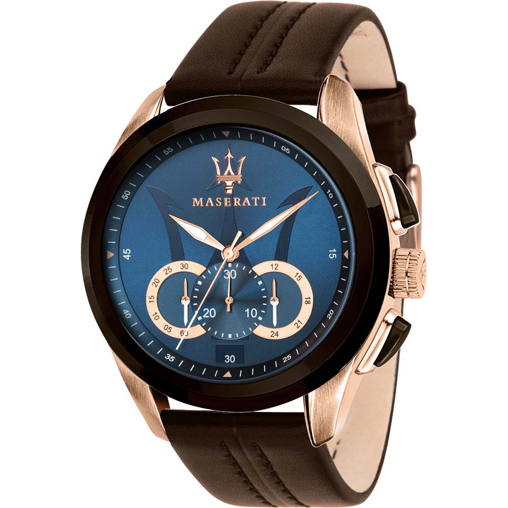 Maserati R8871612024 Traguardo Blue Dial Chronograph Mens Wacth