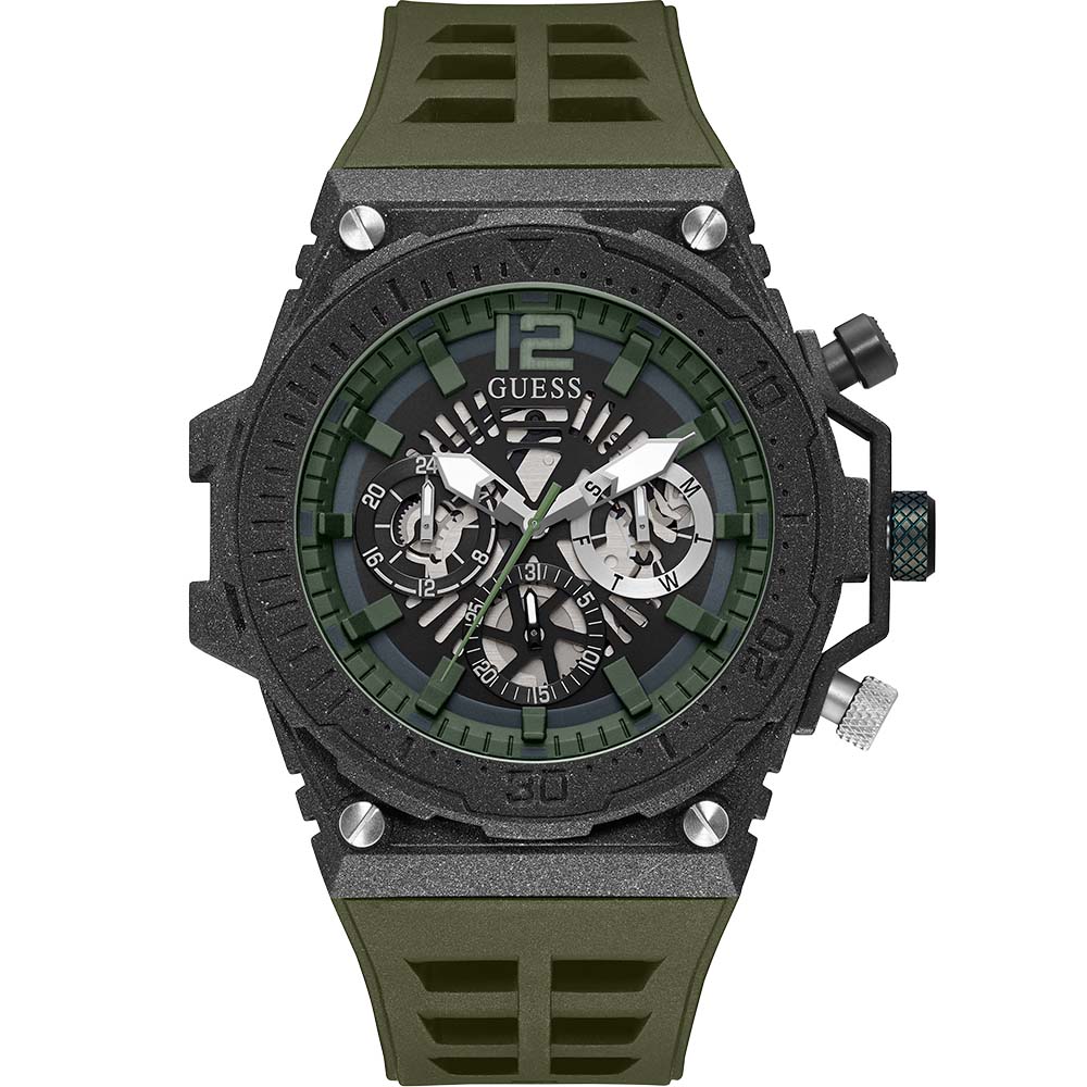 Guess GW0325G2 Exposure Green Silicone 48mm