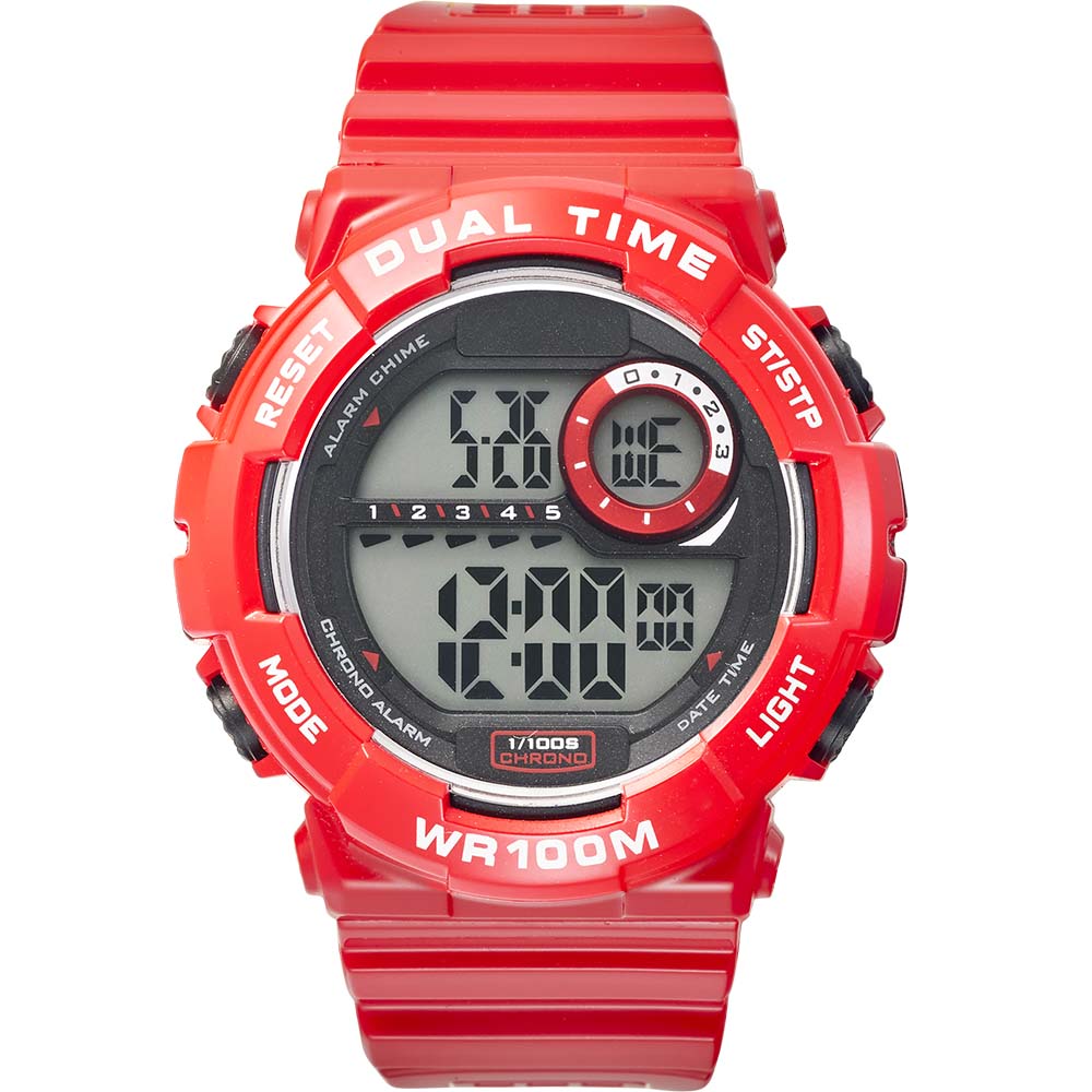 Maxum X2124G2 Black and Red Digital Watch
