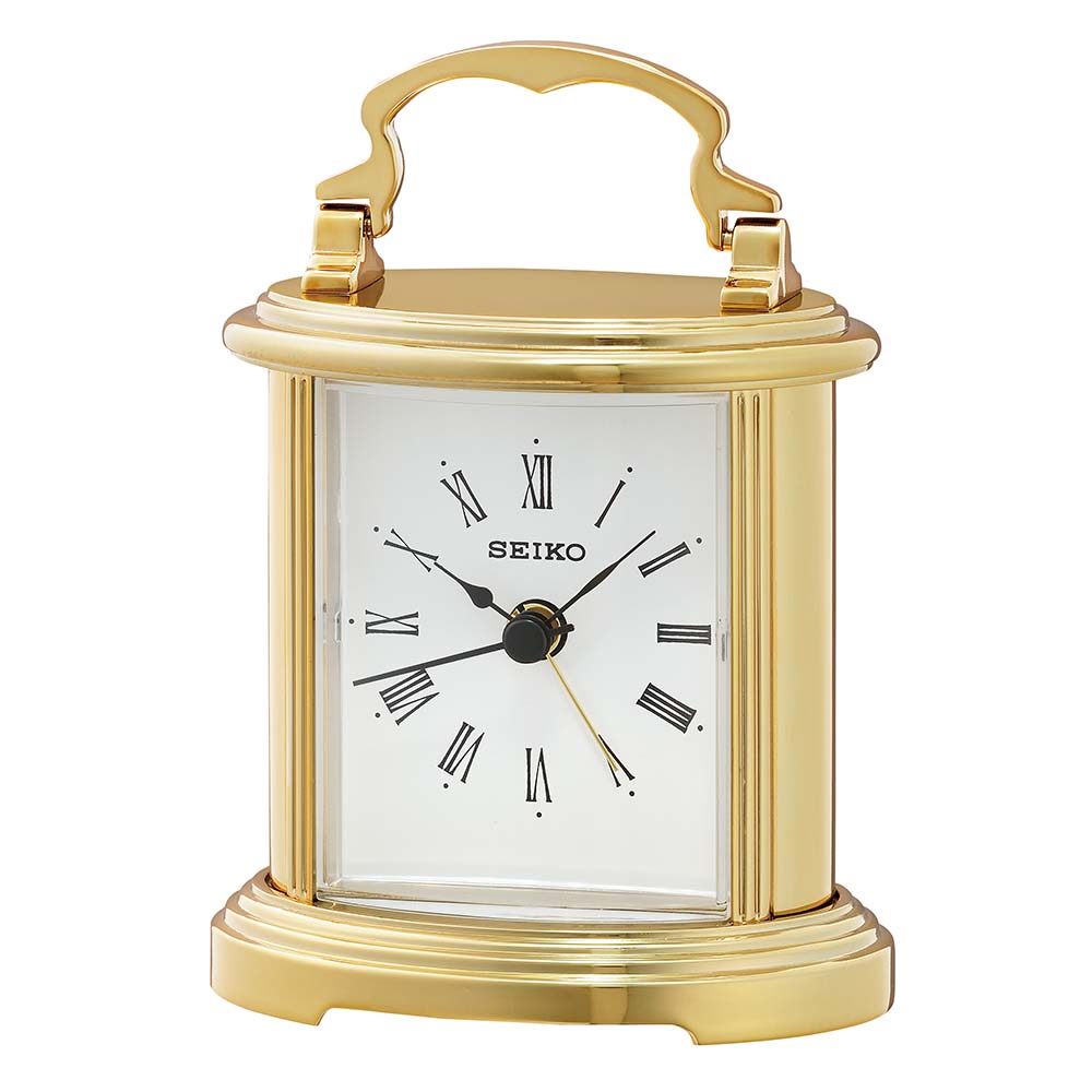 Seiko QHE109-G Gold Tone Table Clock