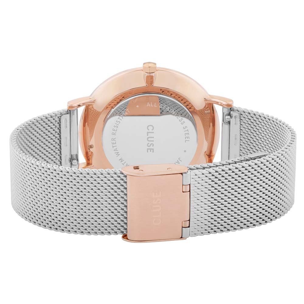 Cluse CW0101201006 Rose and Silver Tone Womens Mesh Band Watch