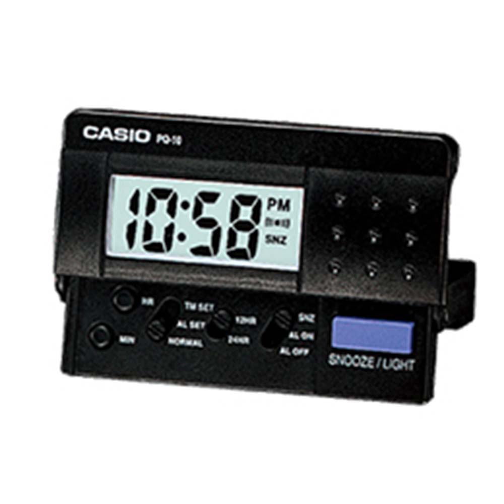 Casio LED Digital Travel Clock PQ10D-8 Silver 