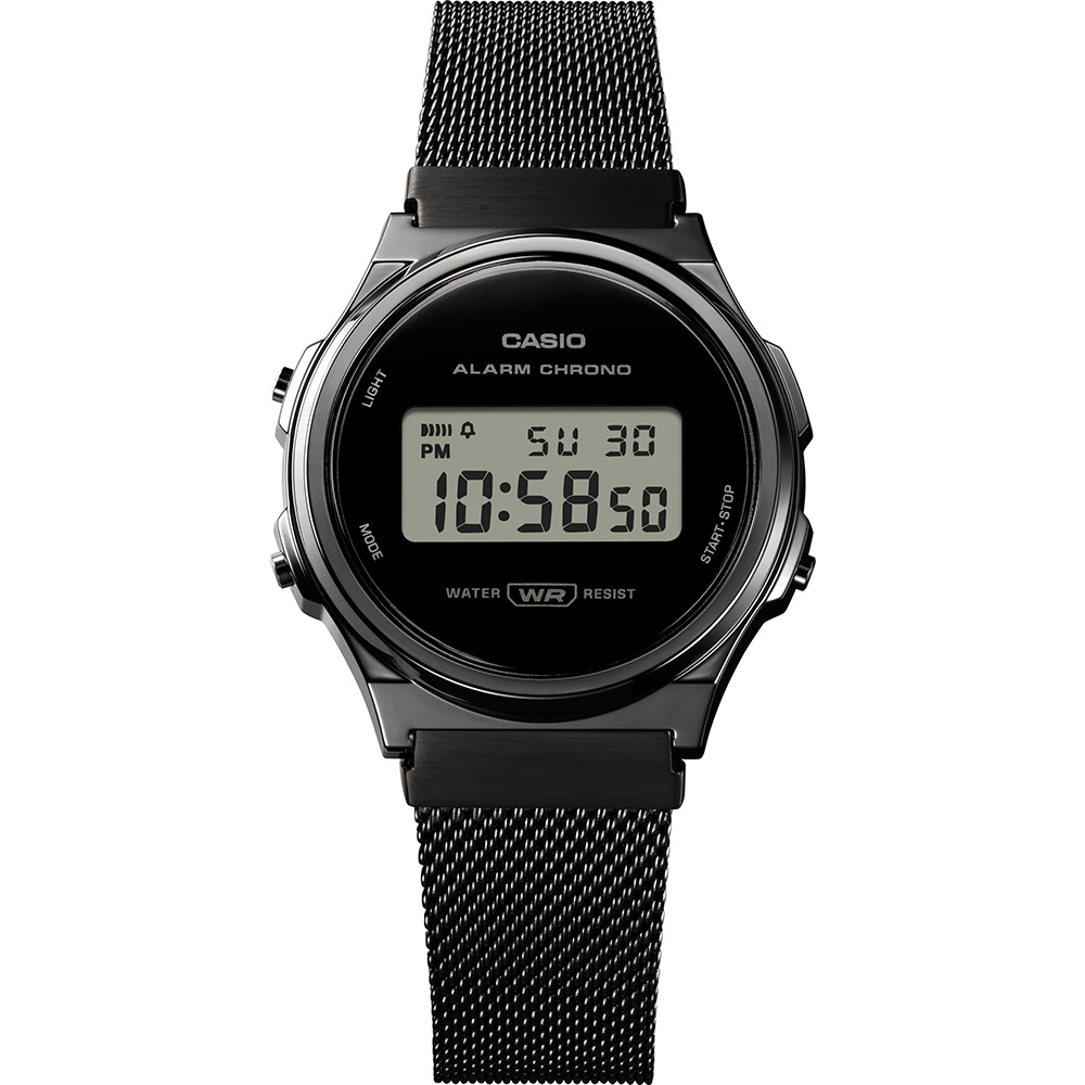 Casio A171WEMB-1A A171 One Tone Grey Mesh Digital Watch