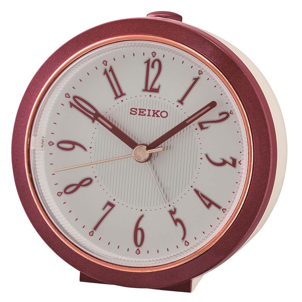 Seiko QHE180-R Red Bedside Alarm Clock