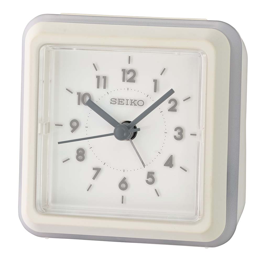 Seiko QHE182-W White Bedside Alarm Clock