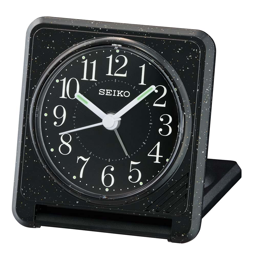 Seiko QHT017-K Marble Tone Table Alarm Clock