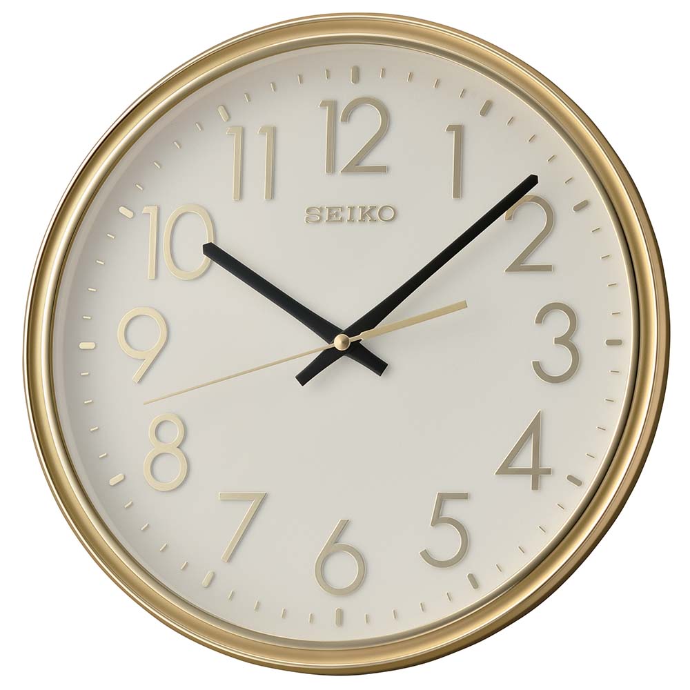 Seiko QXA744-G Gold Tone Wall Clock