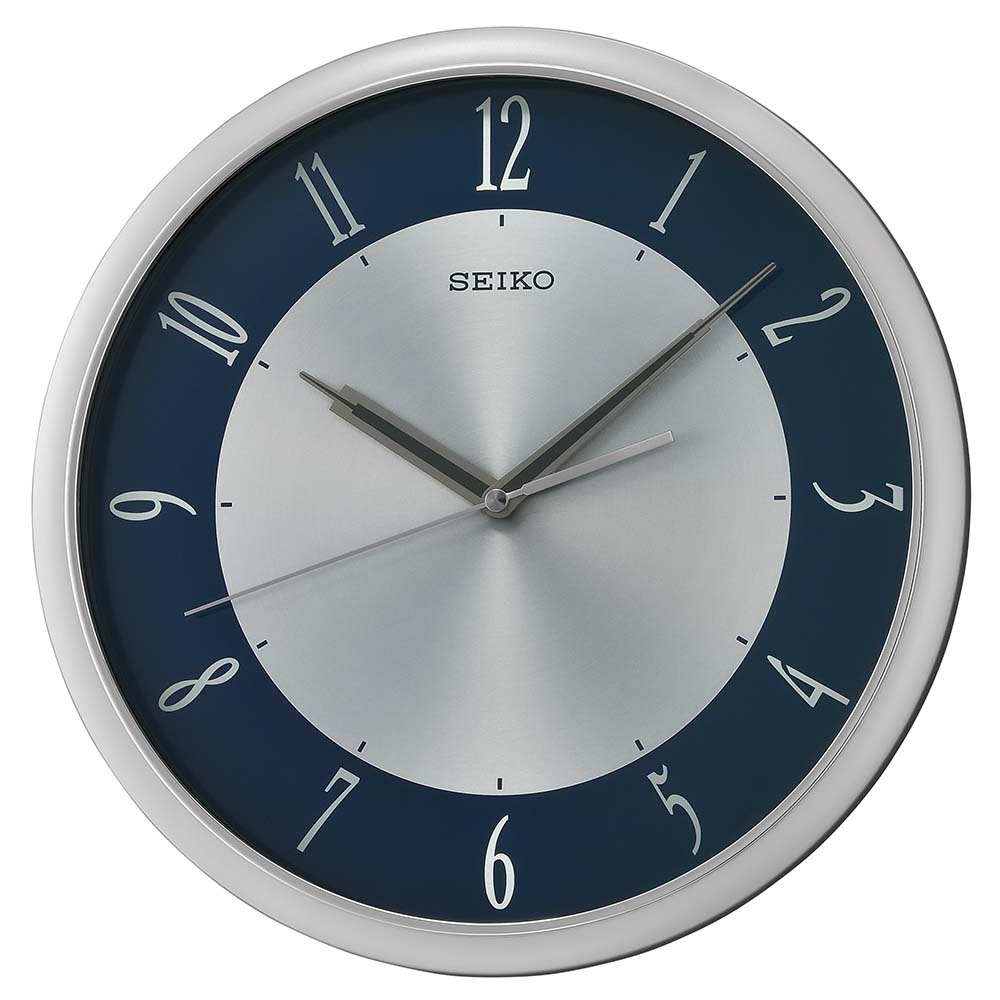 Seiko QXA753-S Blue and Silver Wall Clock