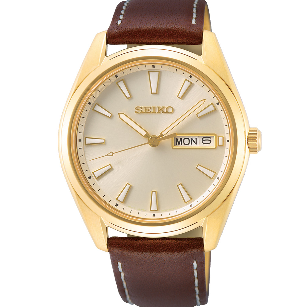 Seiko SUR450P Brown Leather Mens Watch