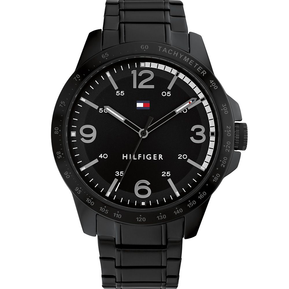 Tommy Hilfiger 1710471 Tony Black Stainless Steel Mens Watch (30264556 ...