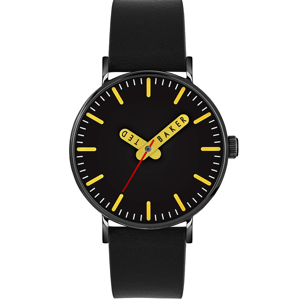 Ted Baker BKPGLF201 Glossop Black Leather Mens Watch