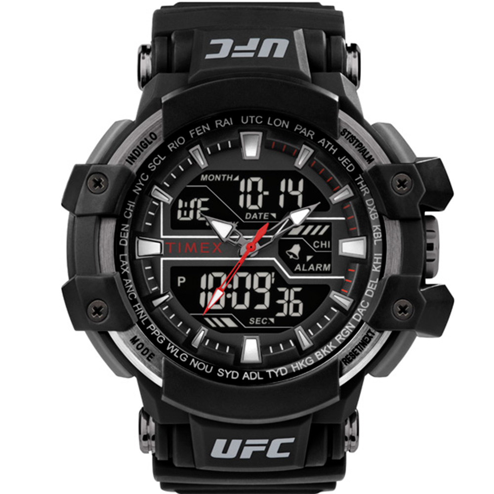 TimexUFC TW5M51800 Combat Black Silicone Mens Watch