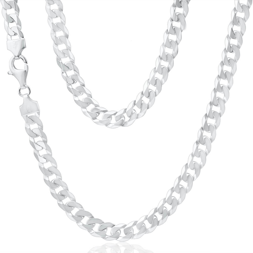 Sterling Silver Curb Flat 55cm Chain (60251780) - Jewellery | Shiels ...