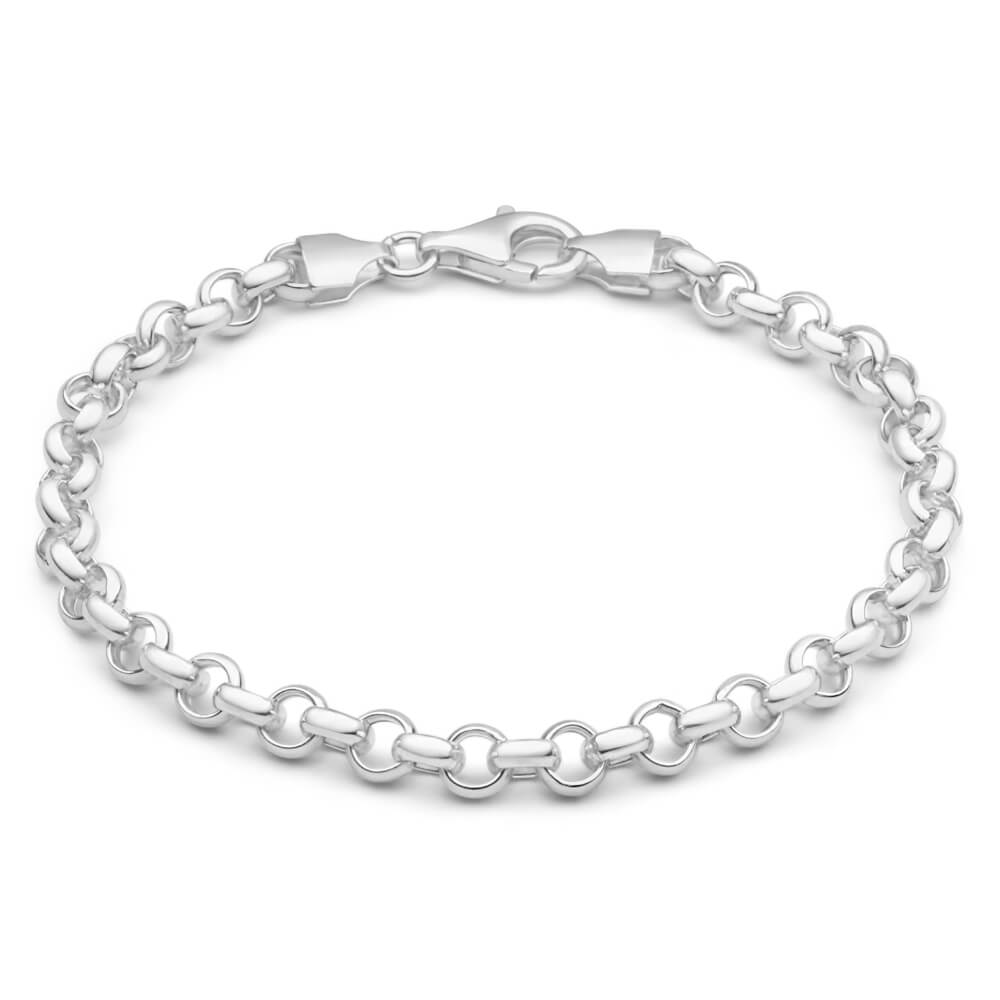 Sterling Silver Belcher 19cm Bracelet (60254510) - Jewellery | Shiels ...