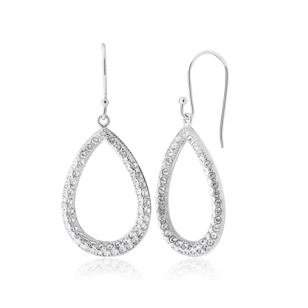 Sterling Silver 1x Diamond and Zirconia Drop Earrings (60259996 ...