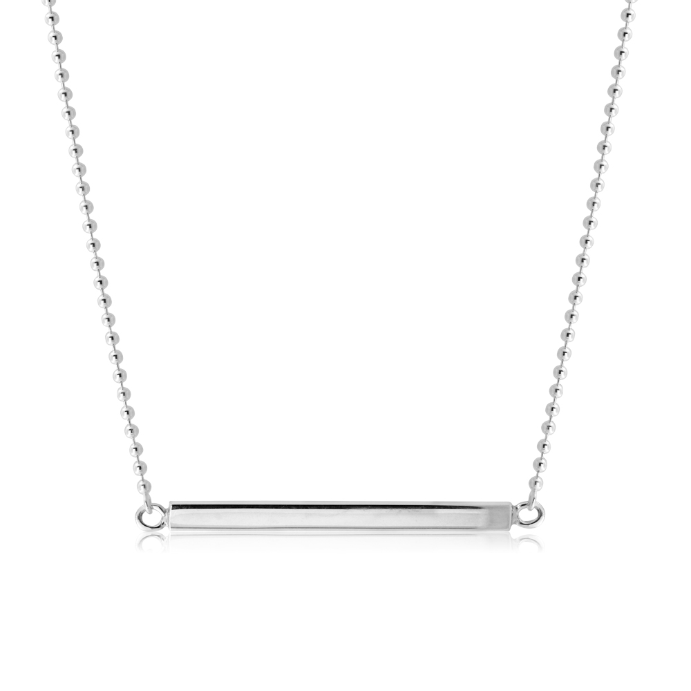 Sterling Silver 45cm Bar Necklet (60260379) - Jewellery Watches Online ...