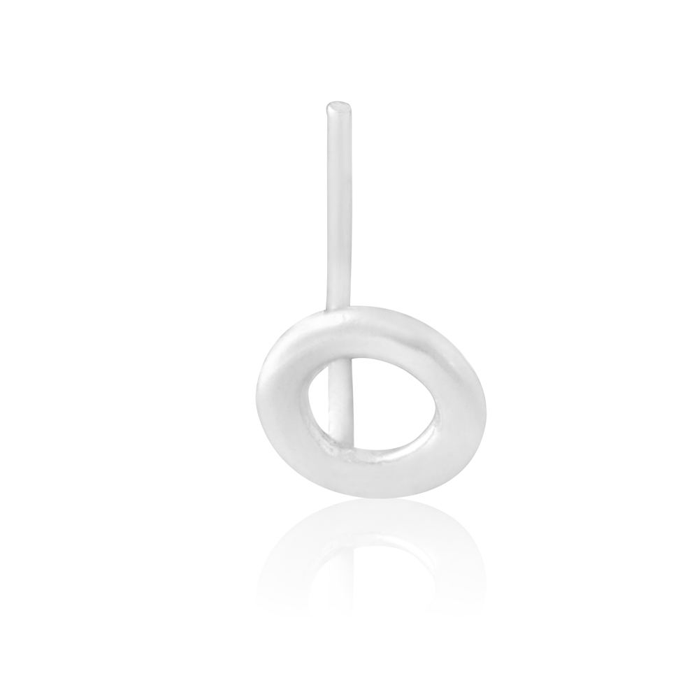 Sterling Silver Nose Stud Open Circle