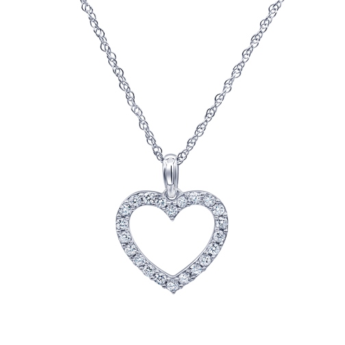 Sterling Silver Aquamarine Heart Pendant Necklace with Chain 1/2 Carat 