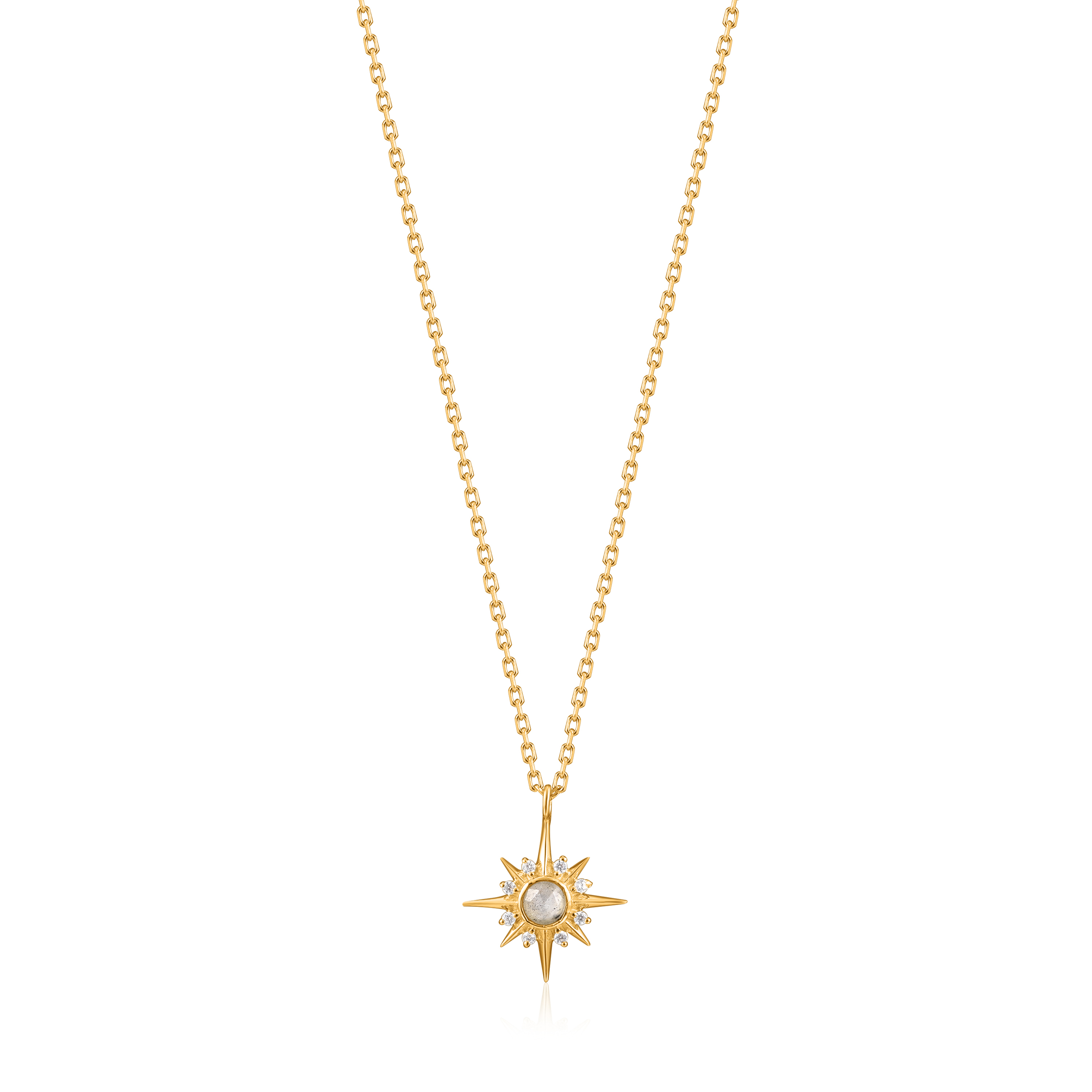 Ania Haie Gold Plated Sterling Silver Midnight Star Pendant On Chain