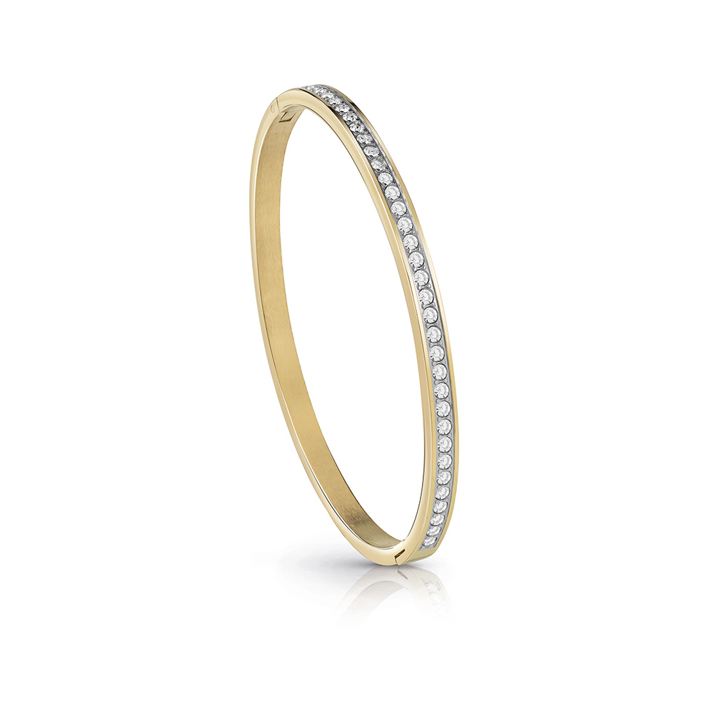 Stainless Steel Gold Plated Crystal Bangle 65mm 80251551 Jewellery Shiels Jewellers 6207