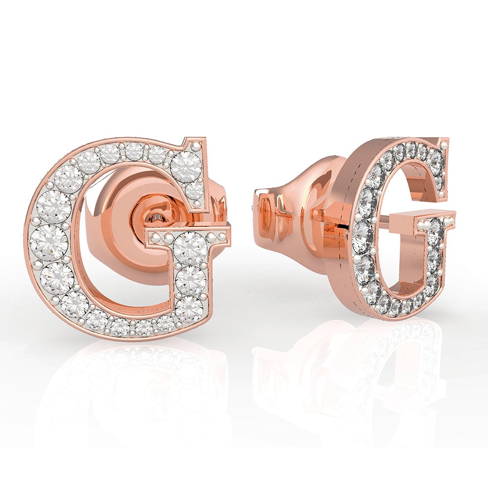 GUESS G Round Pave Stud Earrings