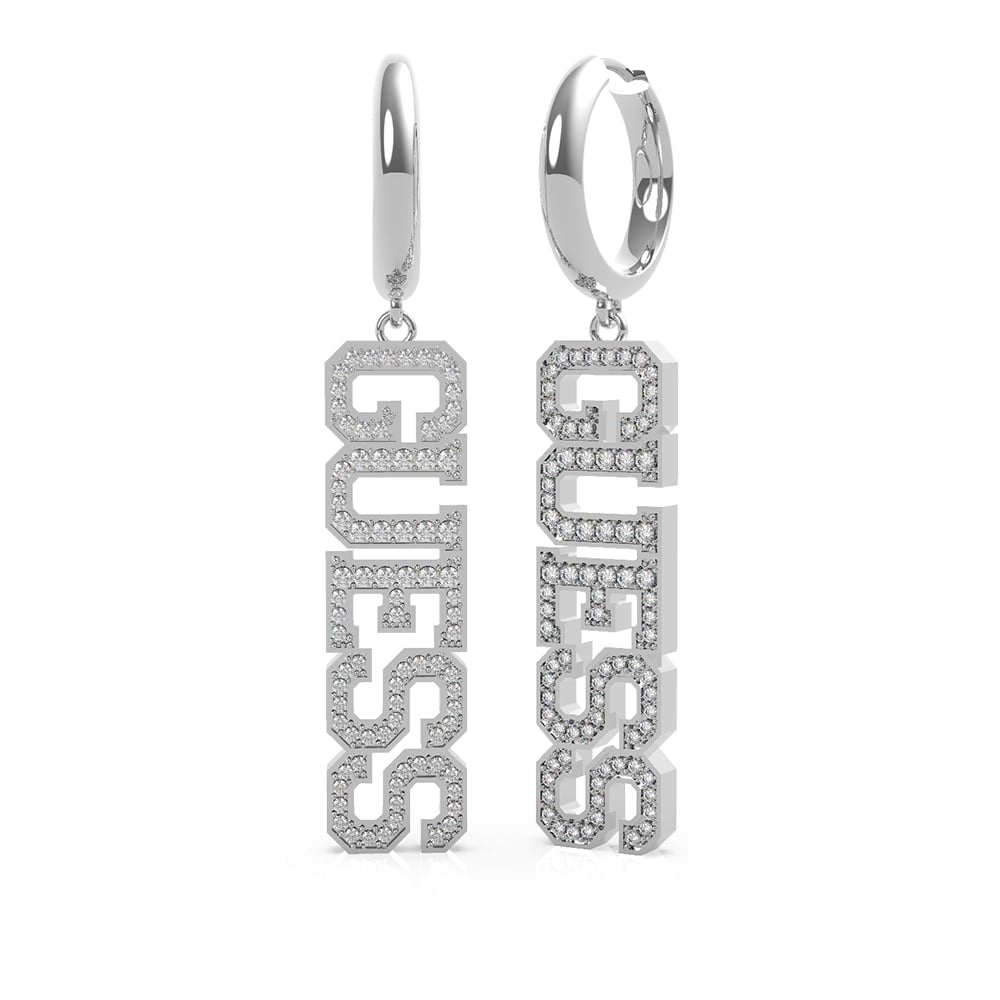 GUESS Pave Huggies Pendant SST